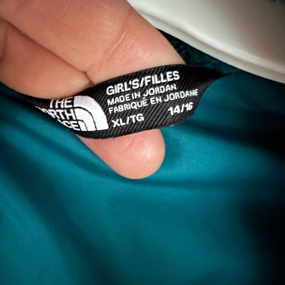 Columbia Jacket Girls’s XL Teal French Terry and Puffer, Hooded Jacket, Full Zip - Picture 2 of 6